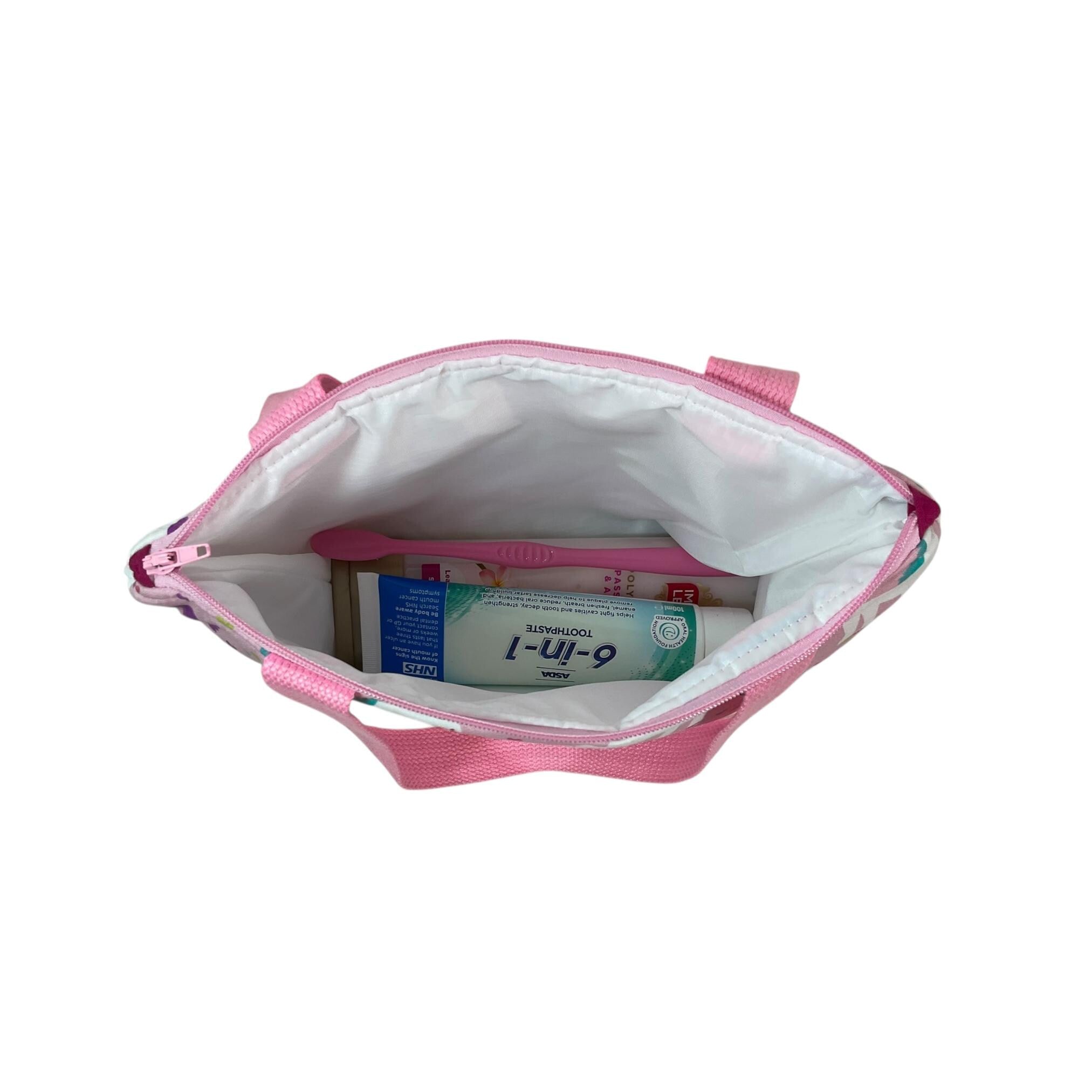 Unicorn Cotton Toiletry Bag: Kids Travel Wash Bag