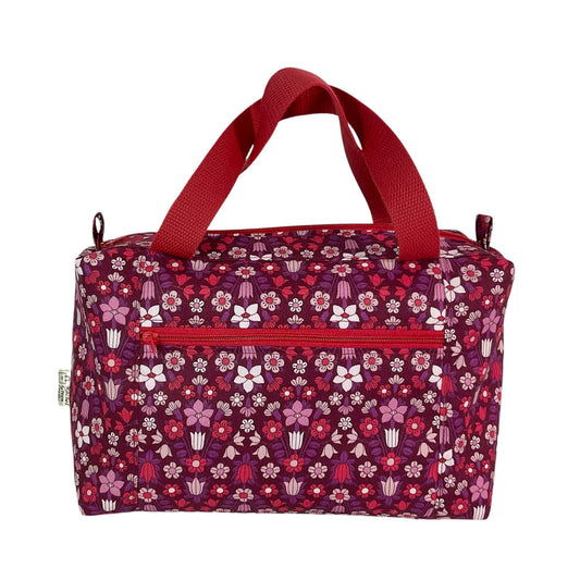 Liberty fabric large toiletries bag with handles and zip pocket