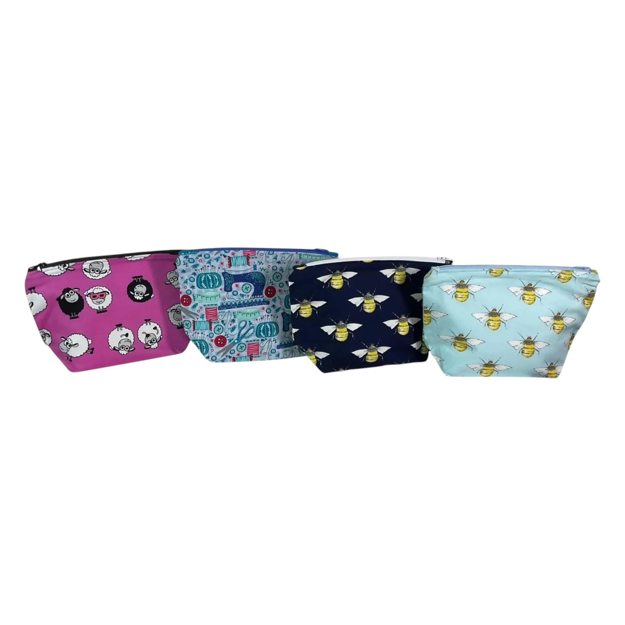 Fabric Zip Pouch: Sewing, Knitting, or Cosmetics Bag