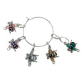 Enamelled Bee Stitch Markers: Colorful Knitting Progress Charms