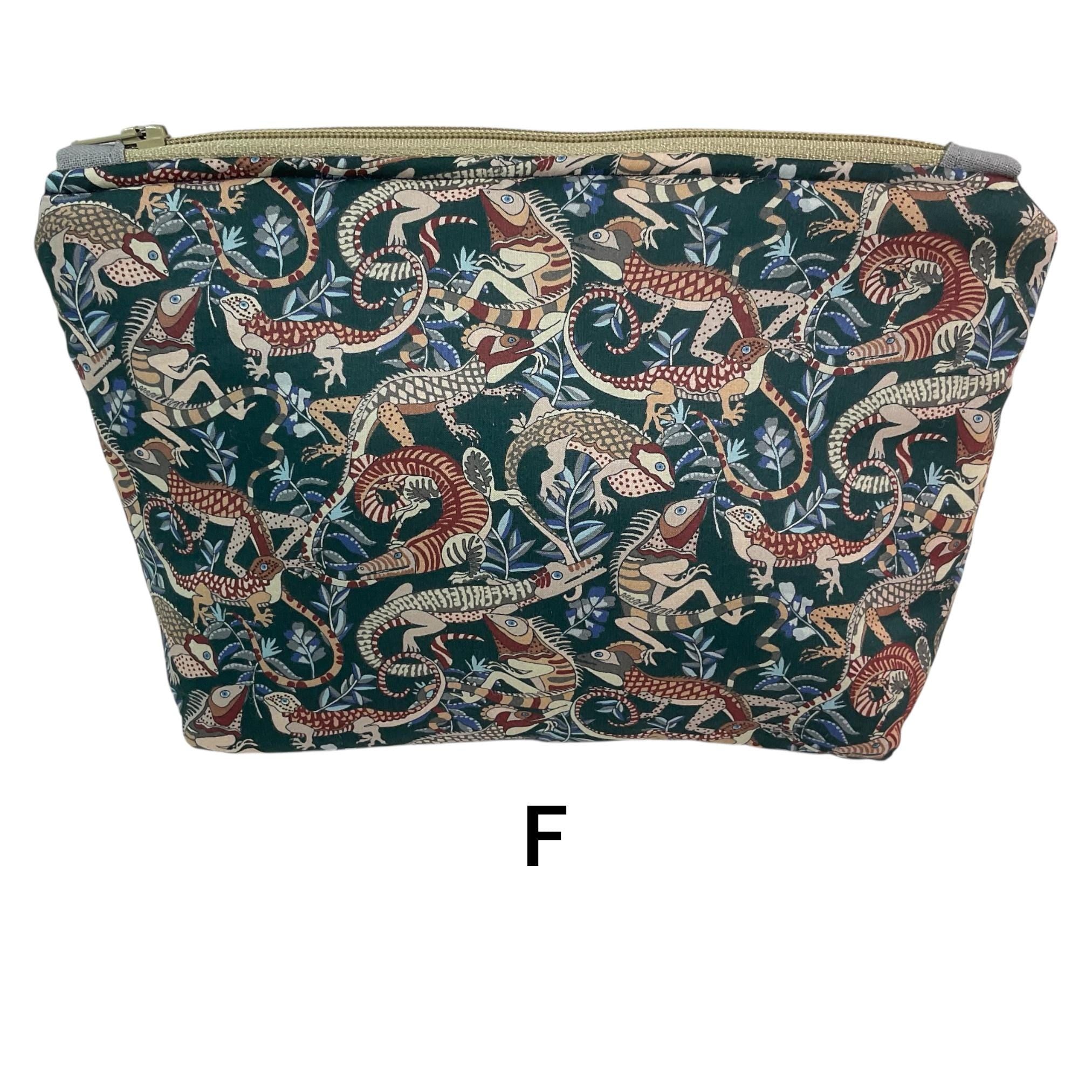Cosmetics pouch in Liberty dog, cat and pet print tana lawn , small wash bag with waterproof lining , zipped Makeup storage, ladies gift