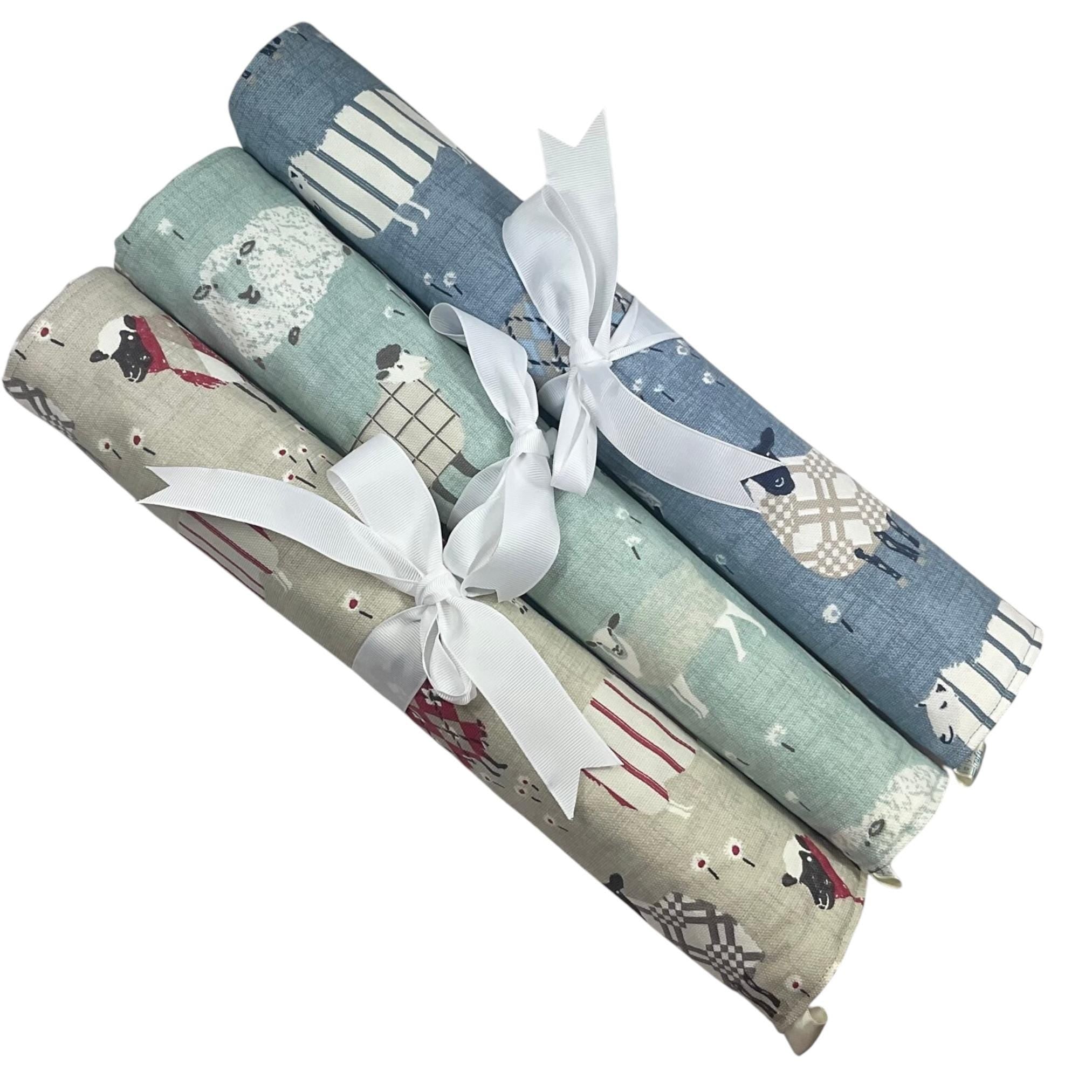 Tartan Sheep Knitting Needle Set: Straight Needles in Roll-Up Case