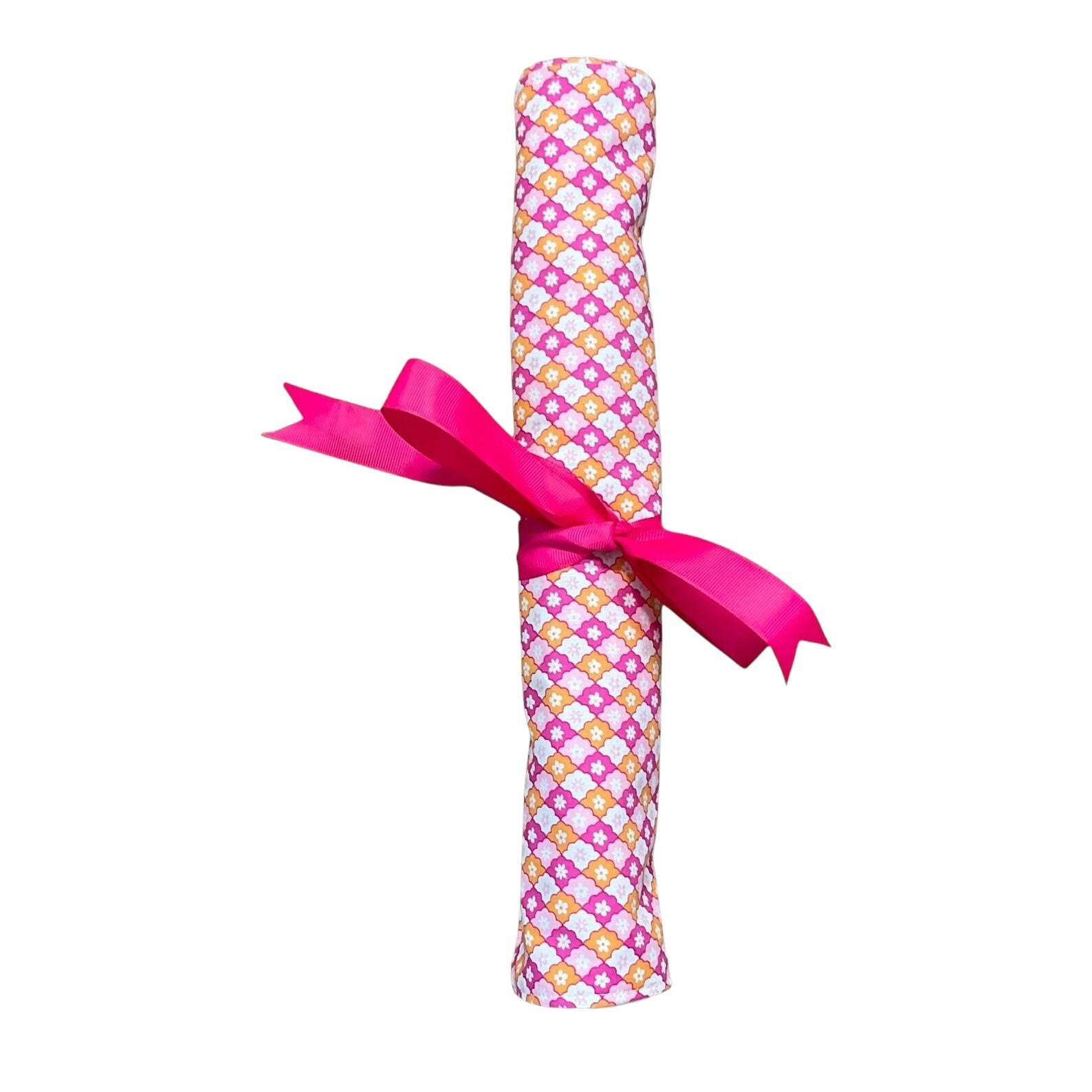 Liberty floral print Straight knitting needle case, needle roll, ribbon tie storage, knitting accessories, knitters gift,needle organiser