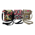 Floral small shoulder phone bag with gold accents, Butterfly handbag, bird teenager purse, essentials bag
