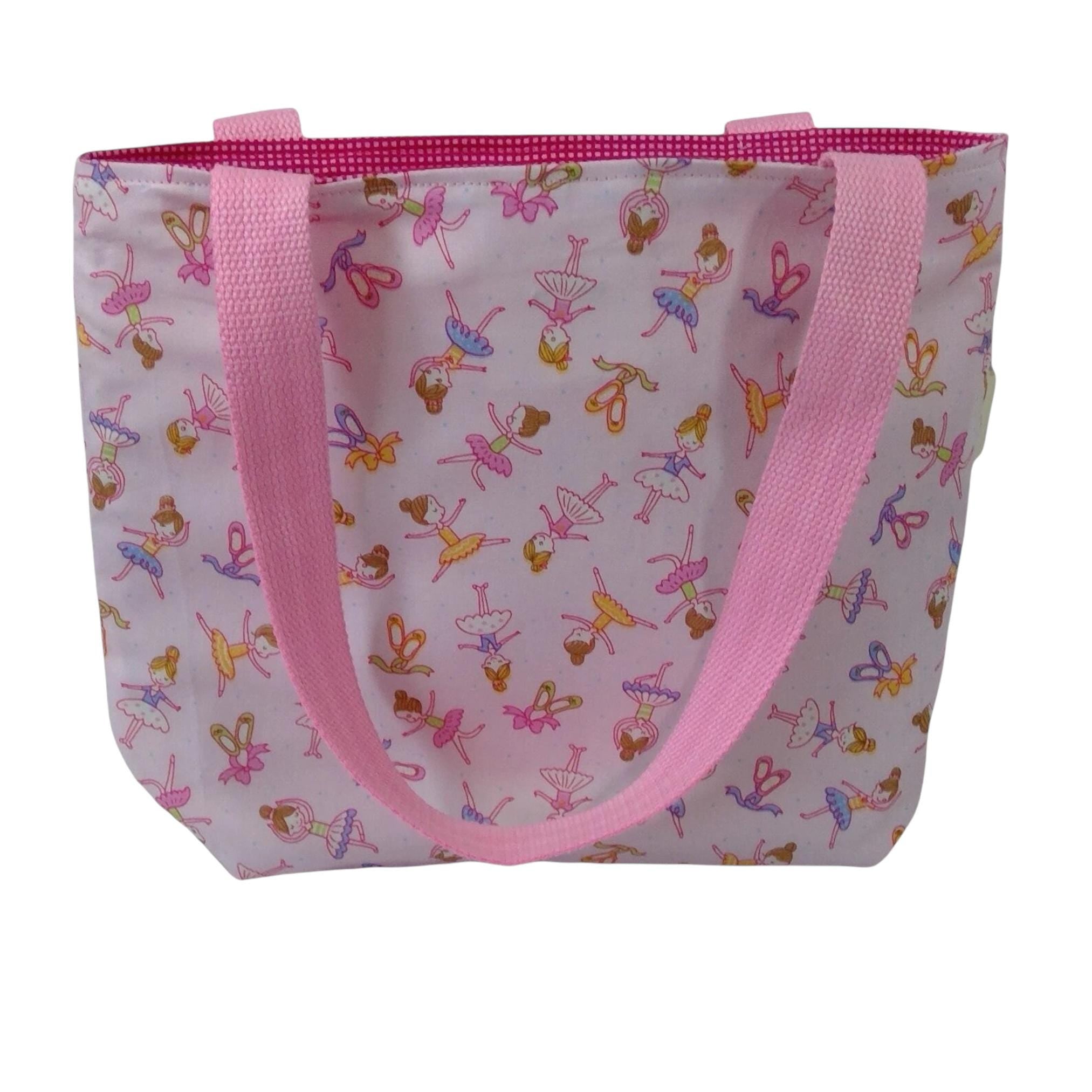 Girls Ballerina Tote Bag: Princess, Fireman Cotton Shoulder Bag