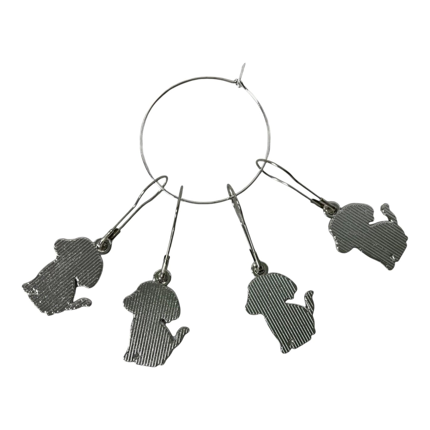 Dog enamelled Stitch markers for knitting and crochet