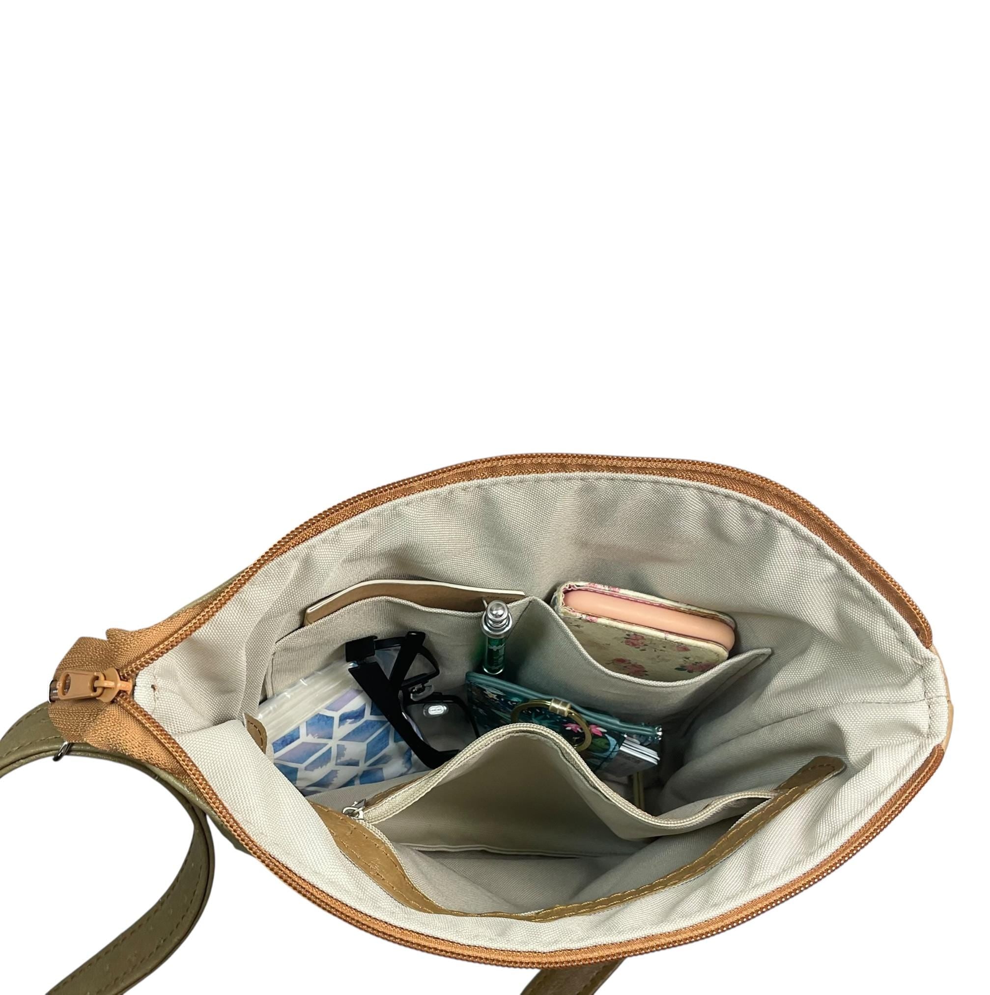 Faux Leather Handbag: Cottagecore Fox Print Crossbody Bag