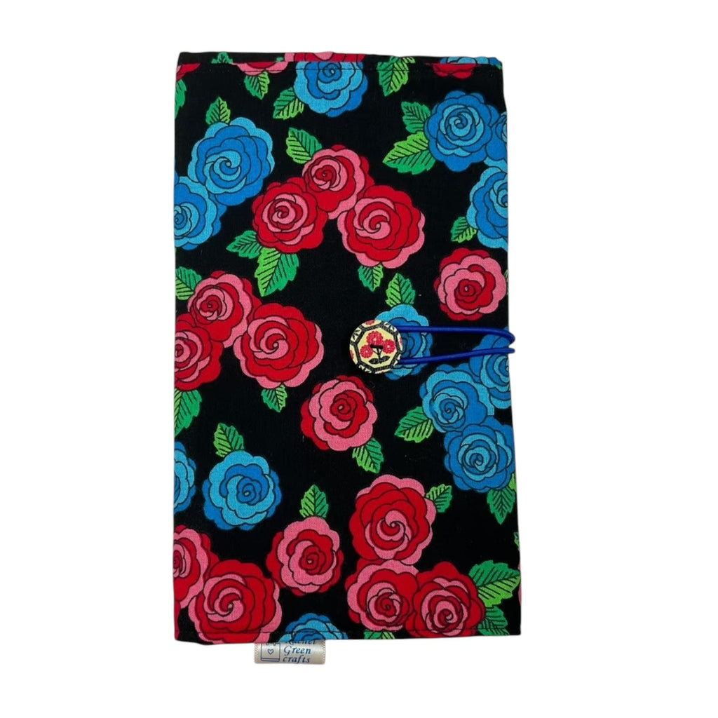 Circular needle case, floral  needle case, fixed circular case, sock needles case, knitting needle roll, knitters gift, needle holder,