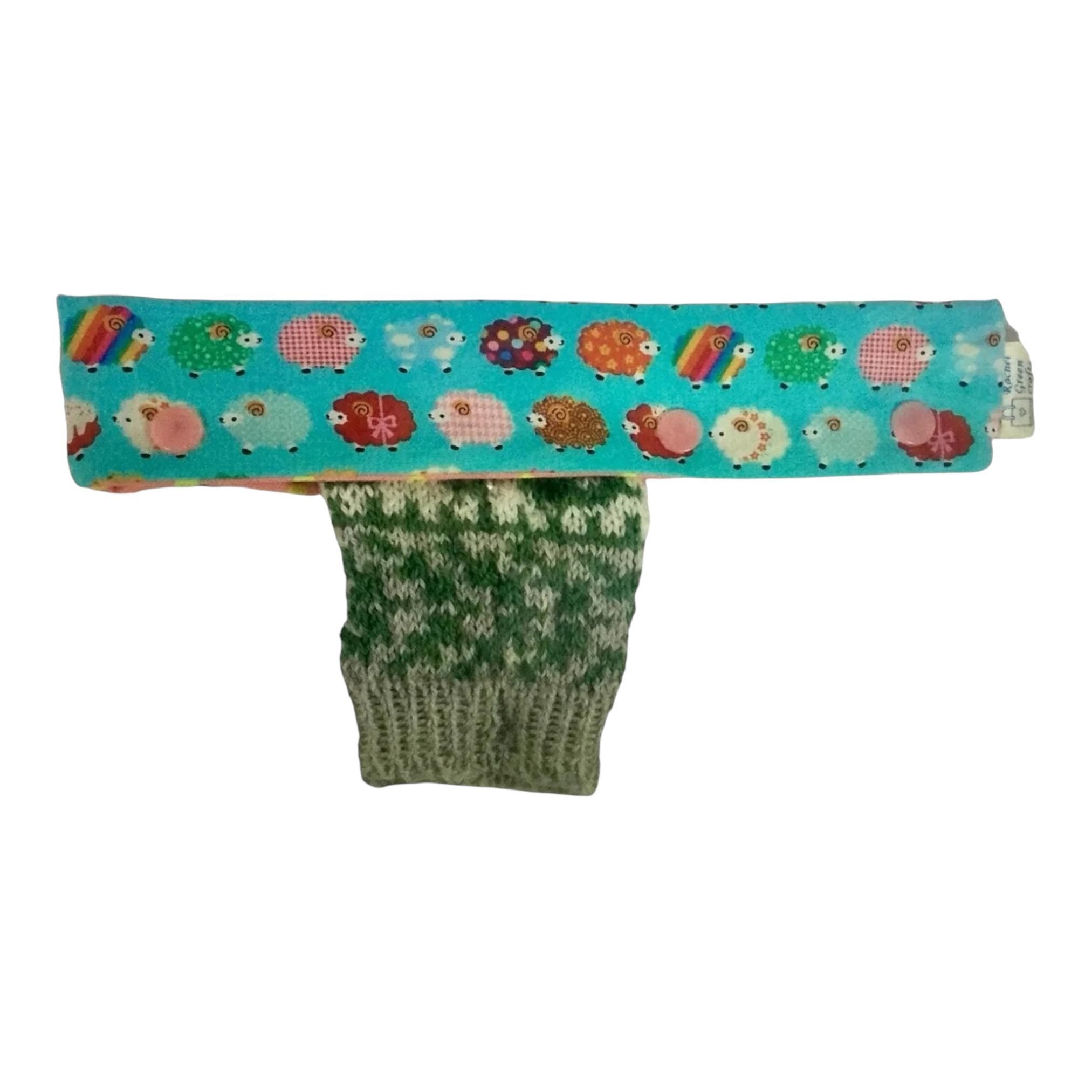 Double pointed knitting needle cosy, 4- 8 inch DPN case, circular needle, sock needle,  sheep project keeper, owl crochet cosy,