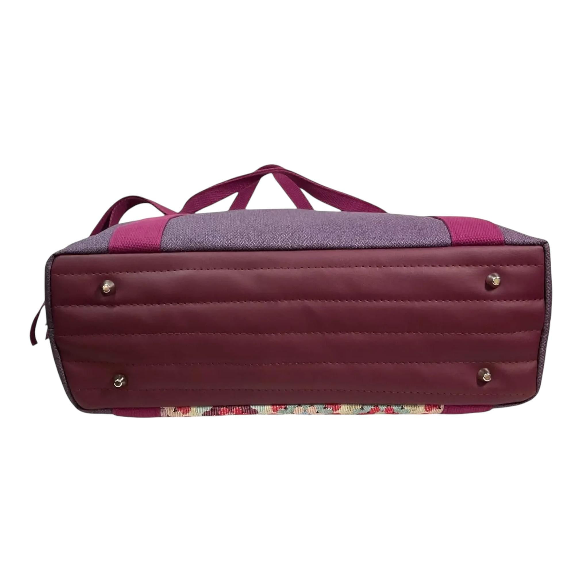 Knitting and crochet tote bag with zip top, large organiser crossbody bag