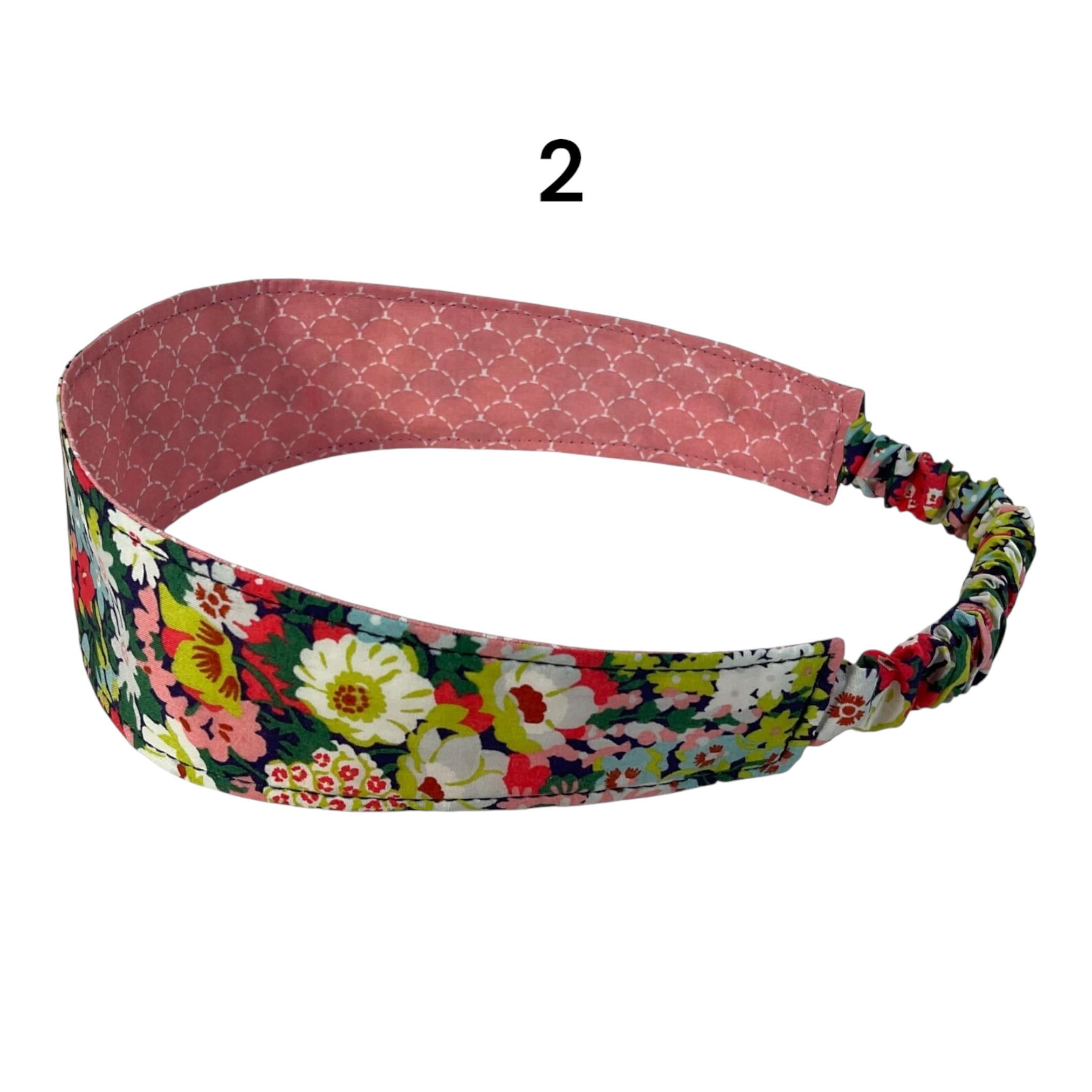 Ladies Liberty fabric hairband, adult headband, elasticated no pinch fabric floral reversible