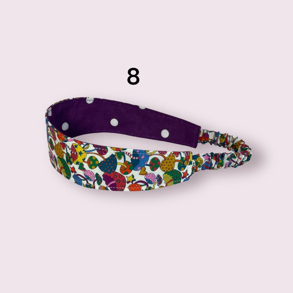 Ladies Liberty fabric elasticated hairband adult headband, no pinch fabric floral reversible