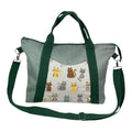 Knitting and crochet tote bag with zip top, large cats organiser crossbody bag