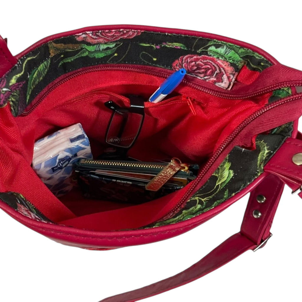 Handmade Dragon Print Leather Crossbody Bag: Chinese New Year Gift