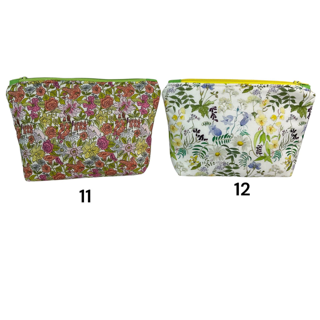 Liberty print cosmetics pouch,small floral washbag, waterproof zipped travel bag, Makeup storage, pretty ladies gift