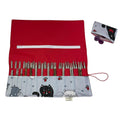 Interchangeable knitting needle case with cats, holds 2 sets, addi case, chiagoo wallet, knit pro organiser, hiya hiya pouch