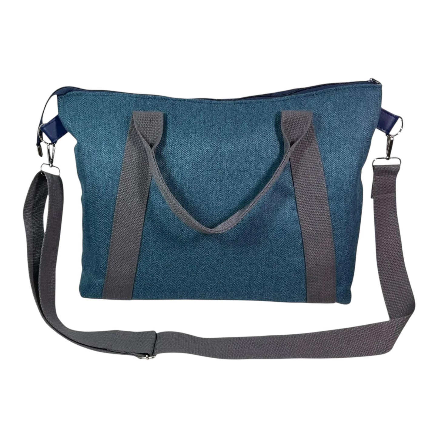 Knitting and crochet tote bag with sheep