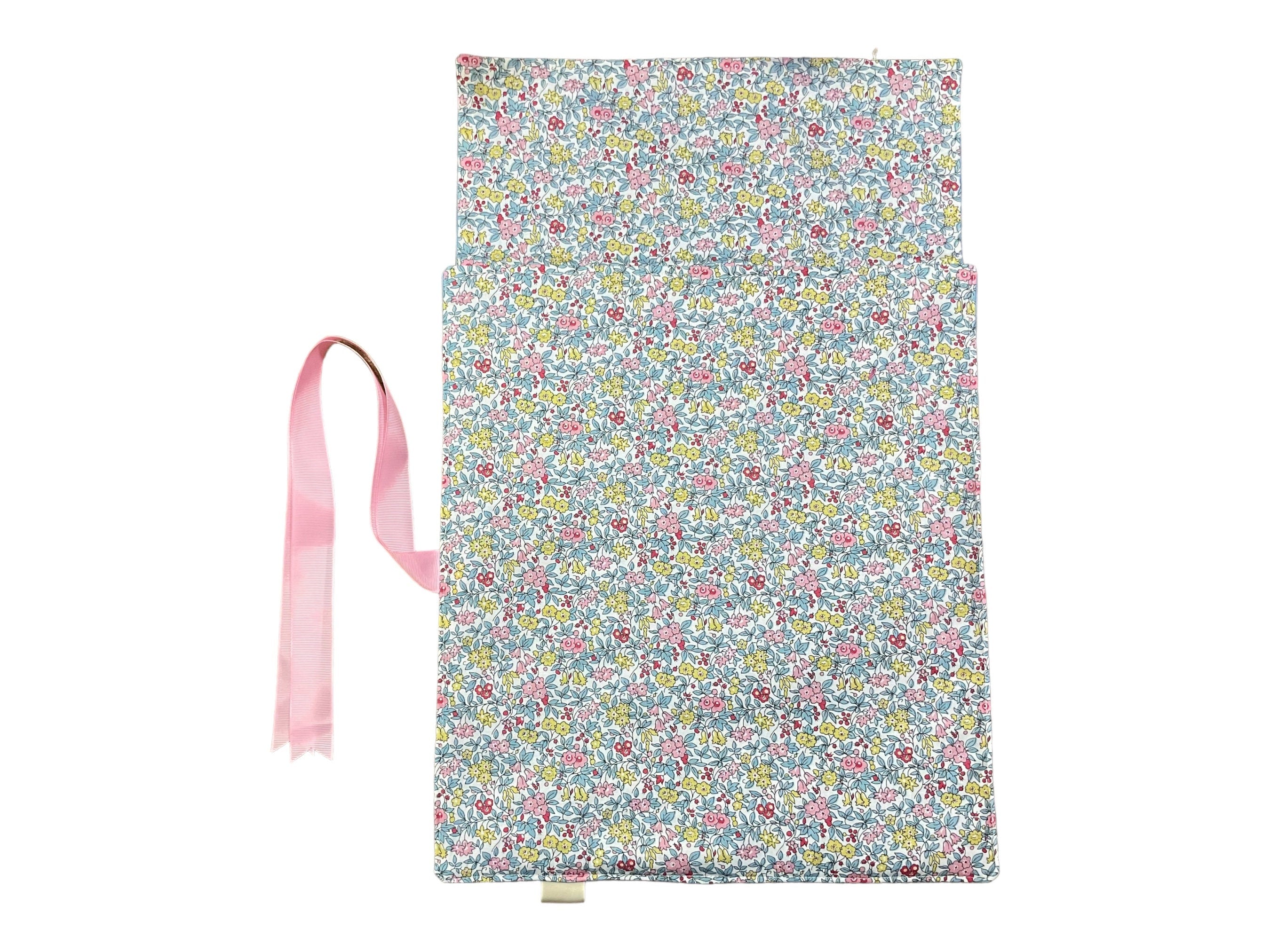 Liberty floral print Straight knitting needle case, needle roll, ribbon tie storage, knitting accessories, knitters gift,needle organiser