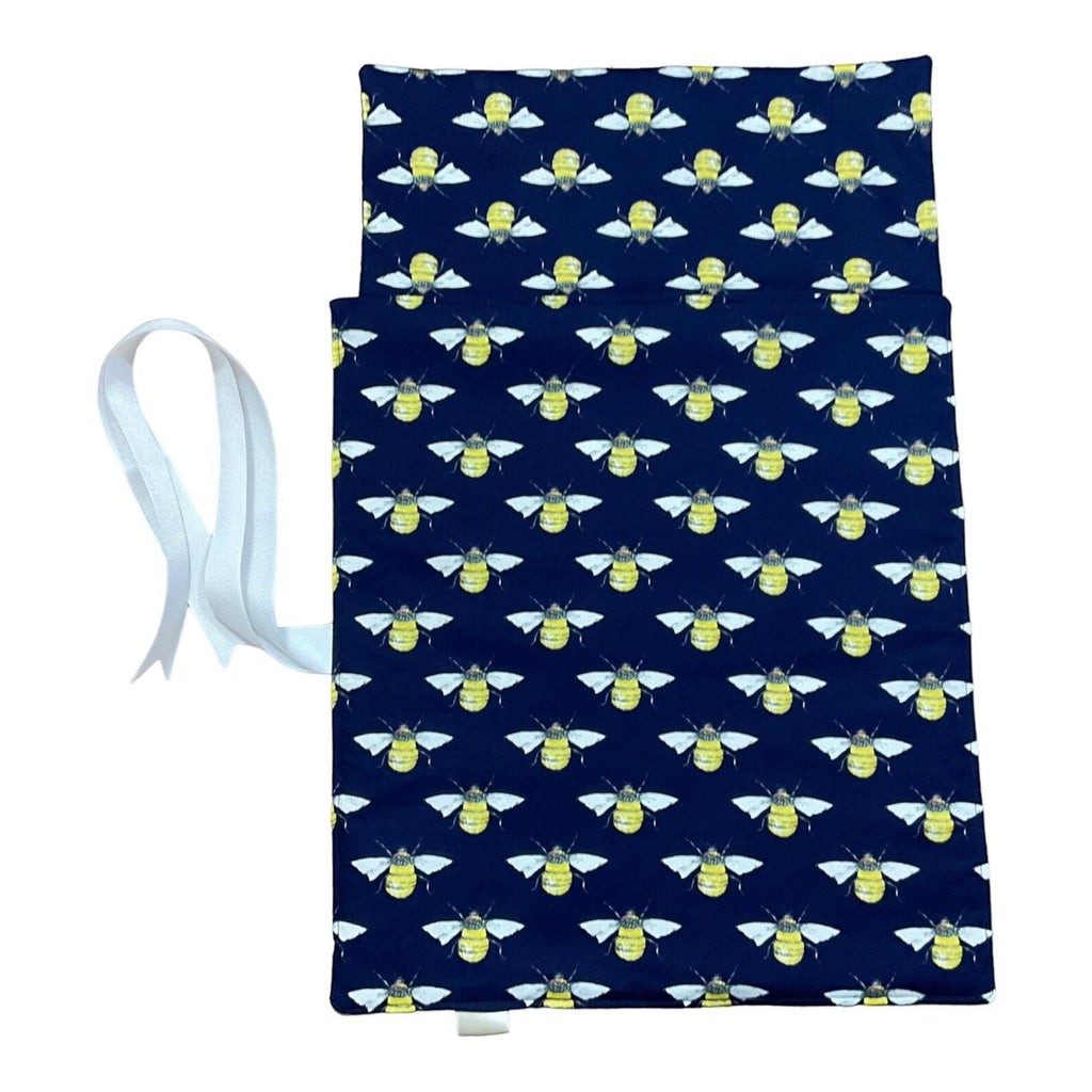 Straight knitting needle case with Bees, bugs needle roll, storage case, knitting accessories, knitters gift,needle organiser