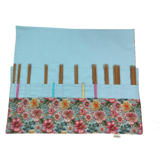 Floral Double pointed knitting needle case