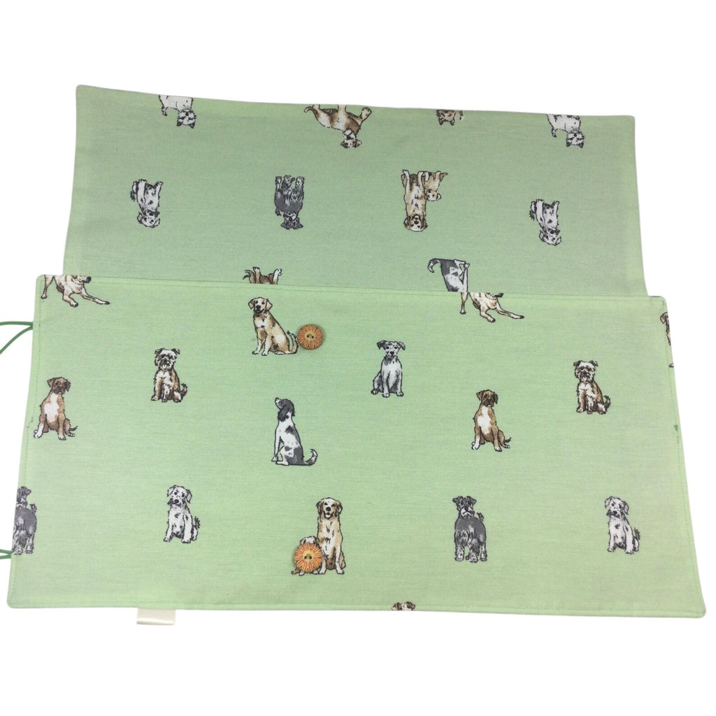 Double pointed knitting needle case with dogs, retriever and spaniel DPN or crochet hook case, sock knitters gift,