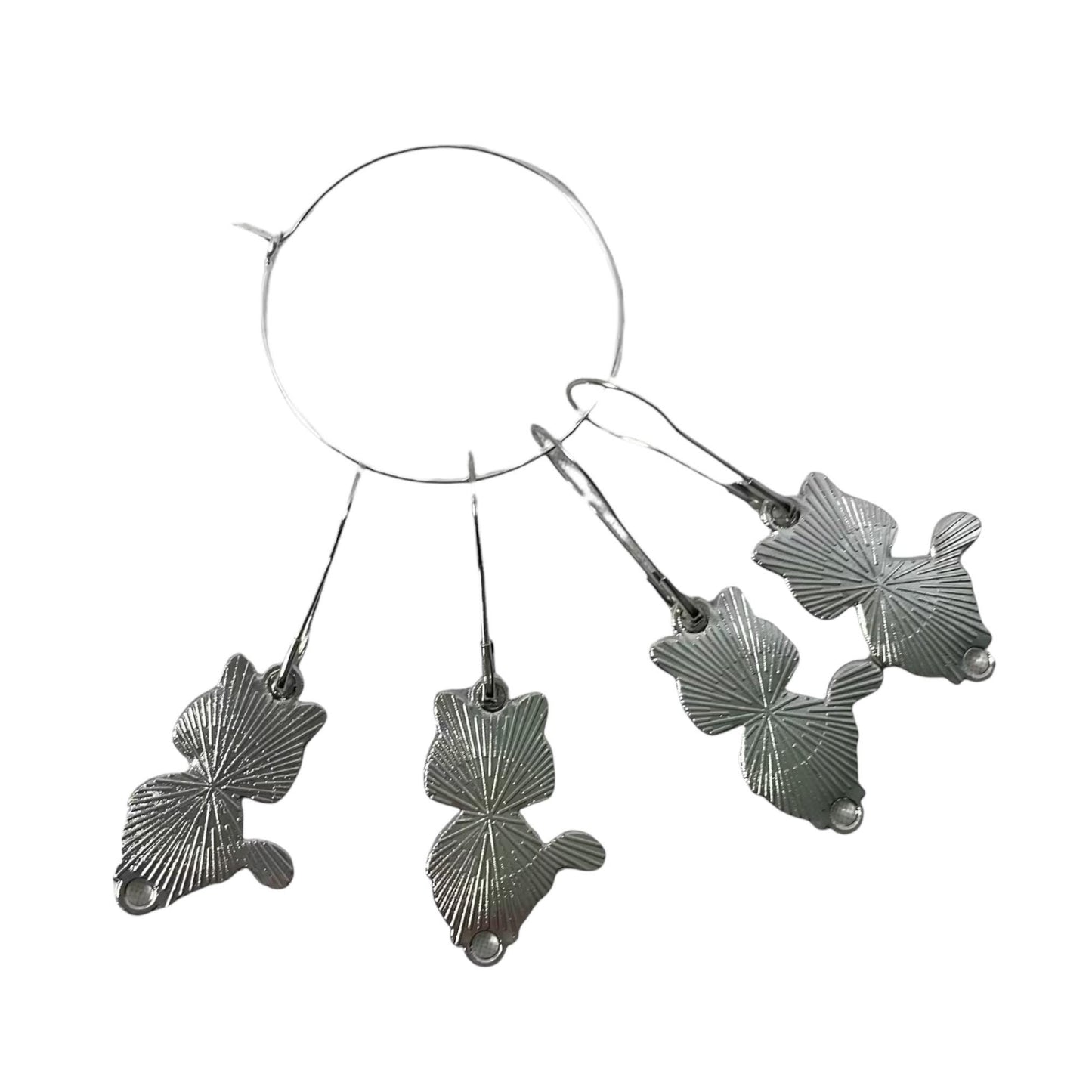 Raccoon enamelled Stitch markers for knitting and crochet