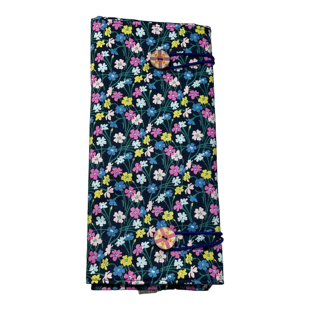 Double pointed knitting needle case made in Liberty floral fabric,  DPN or crochet hook case, sock knitters gift,