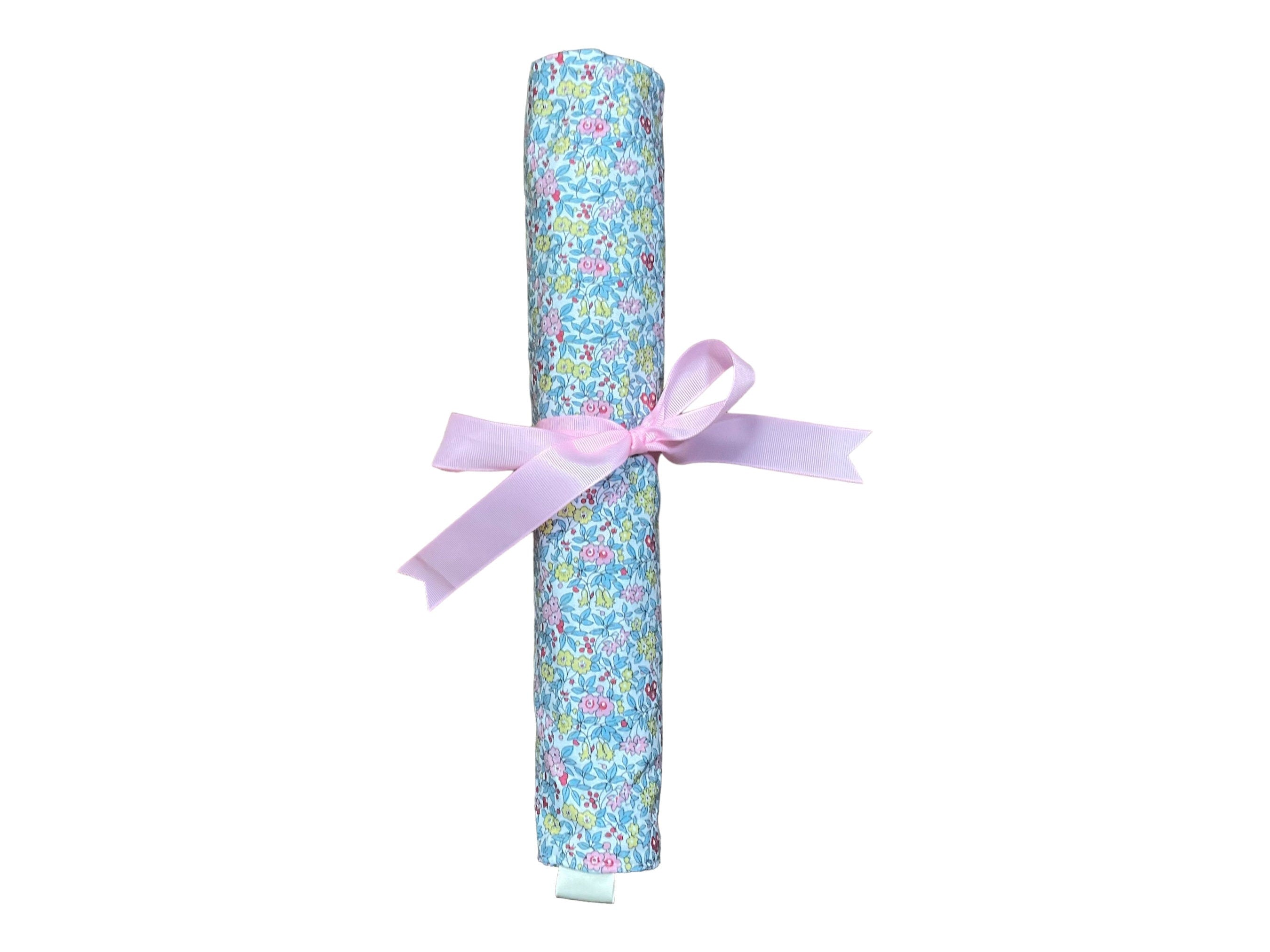 Liberty floral print Straight knitting needle case, needle roll, ribbon tie storage, knitting accessories, knitters gift,needle organiser