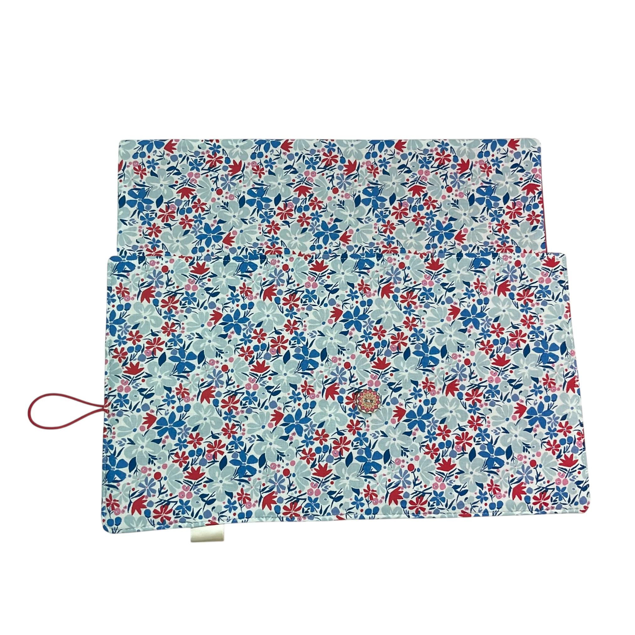 Circular needle case made from Liberty floral fabric, fixed circular sock needle pouch, knitting needle roll, knitters gift, needle holder,