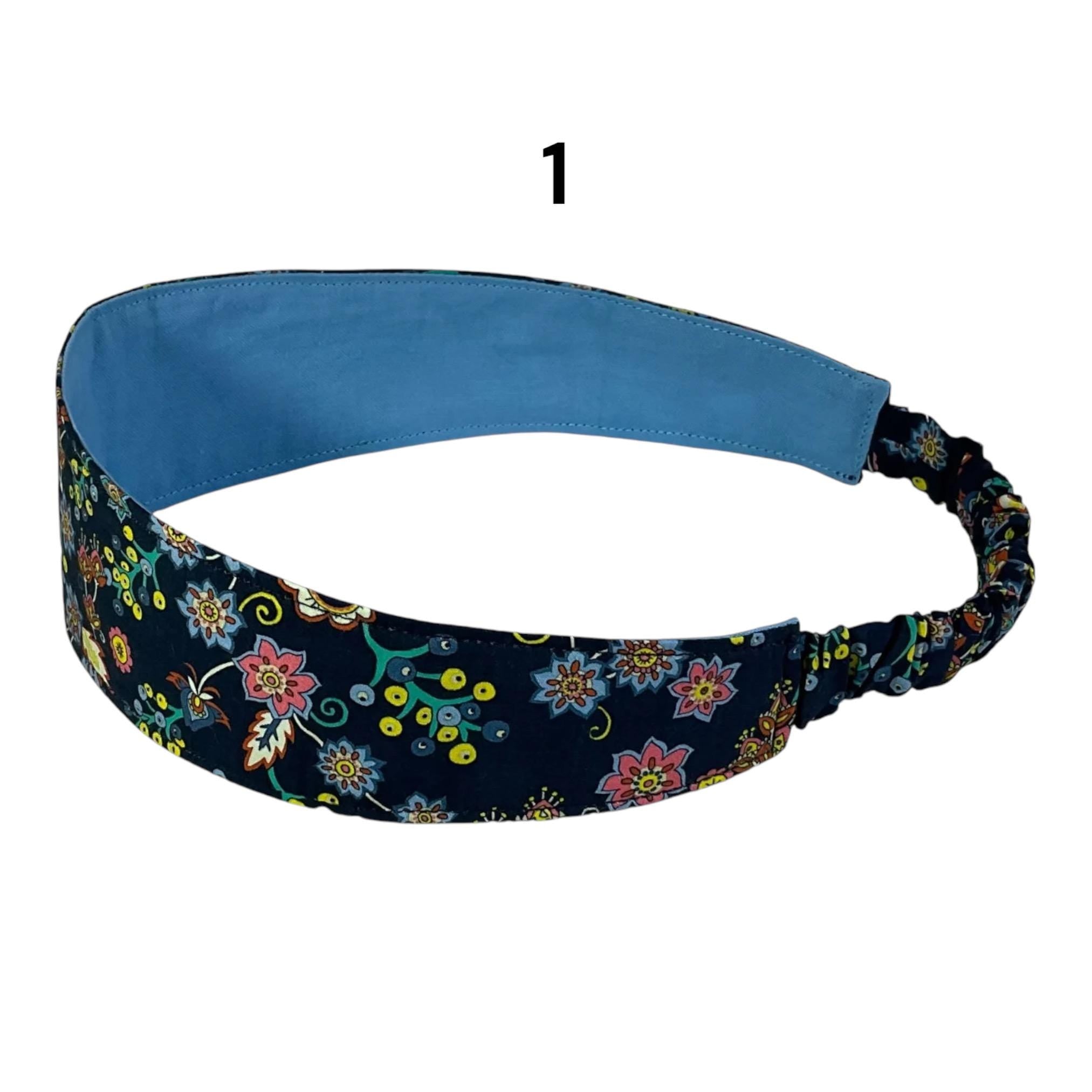 Ladies Liberty fabric elasticated hairband, adult headband no pinch fabric floral reversible
