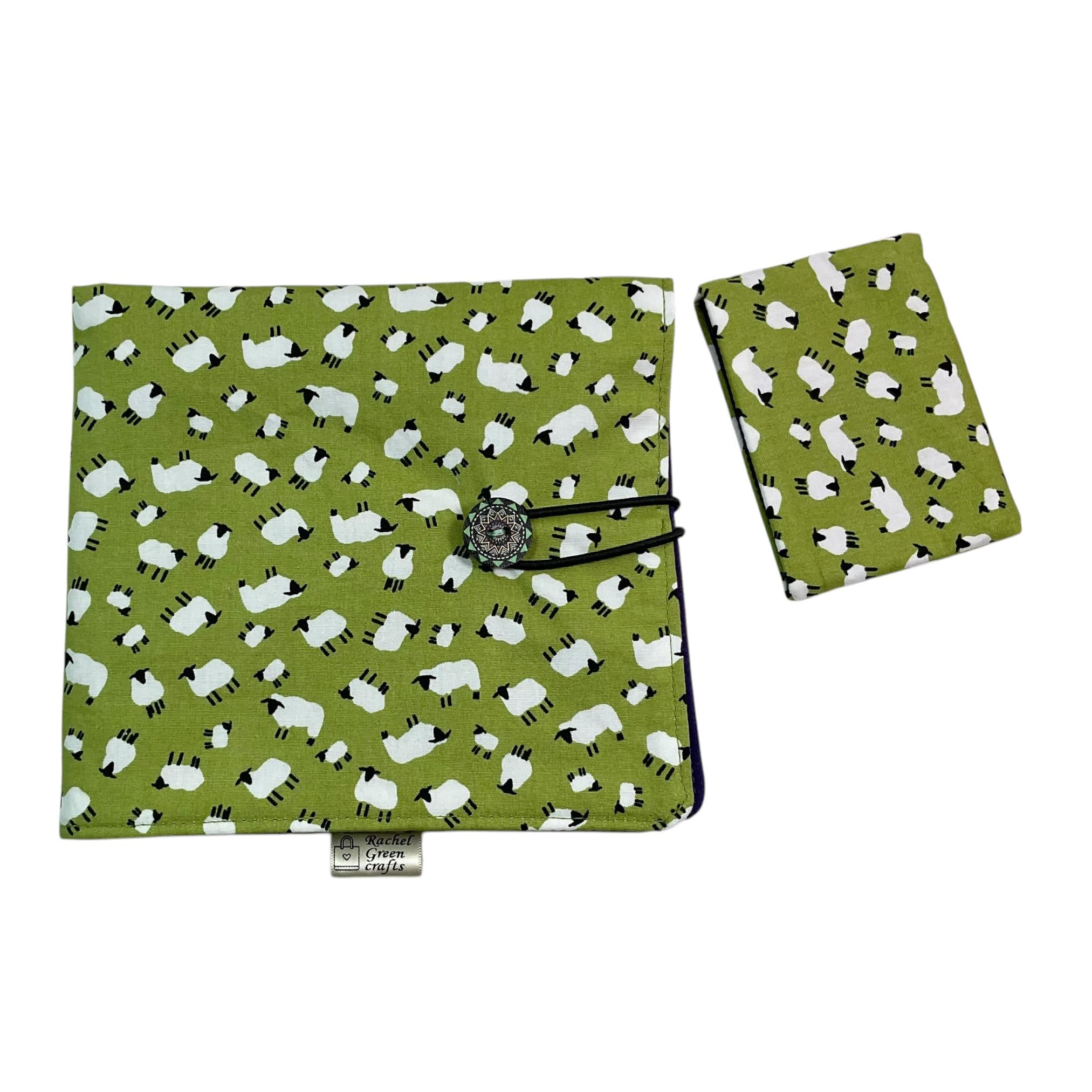 Interchangeable knitting needle case with all over sheep print, 2 sets, addi case, chiagoo wallet, knit pro organiser pouch, hiya hiya case,