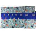 Double pointed knitting needle case with llamas,  alpaca DPN or crochet hook case, sock knitters gift,