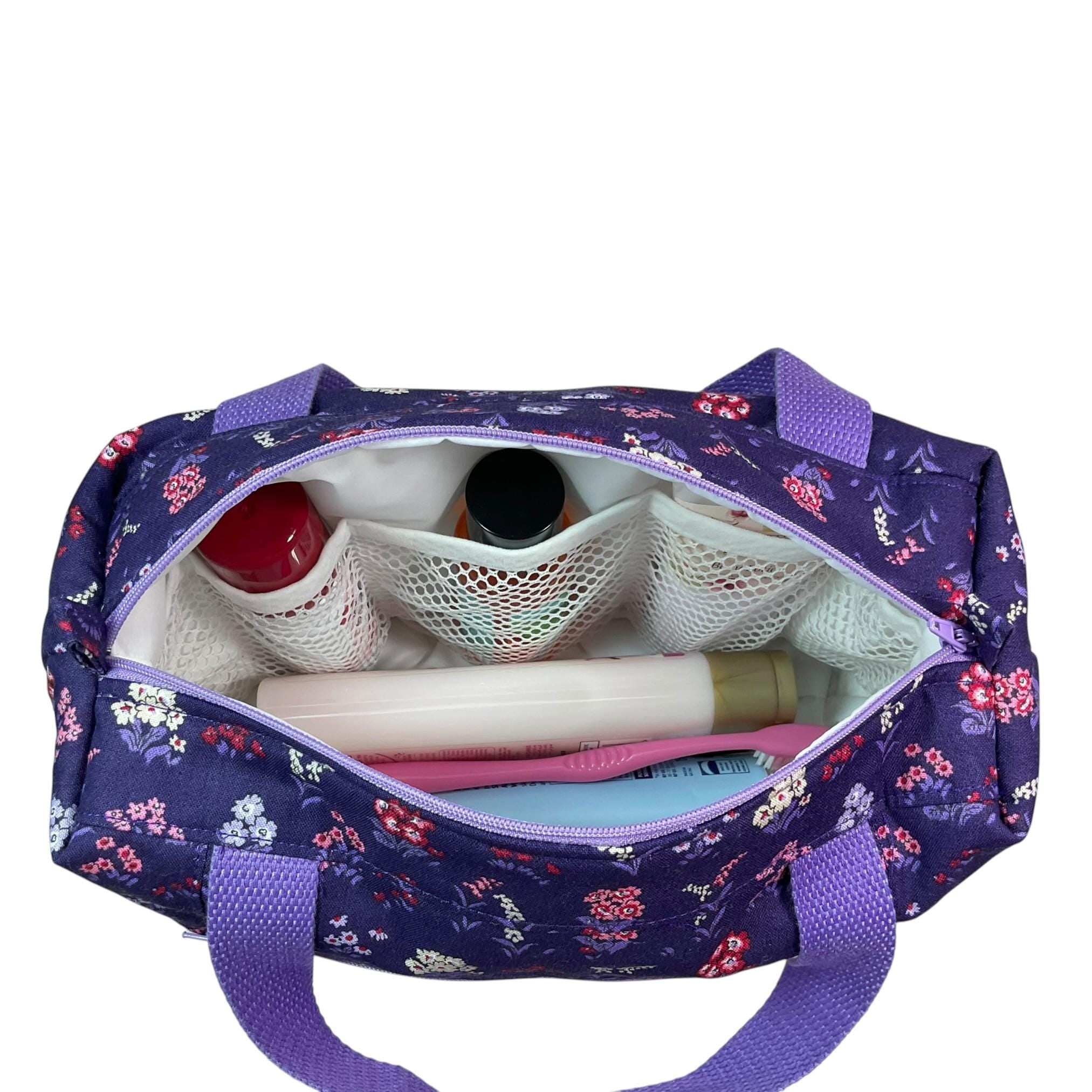 Liberty fabric large toiletries bag with handles and zip pocket, floral Waterproof, ladies sponge wash pouch, Cosmetics bag, ladies gift