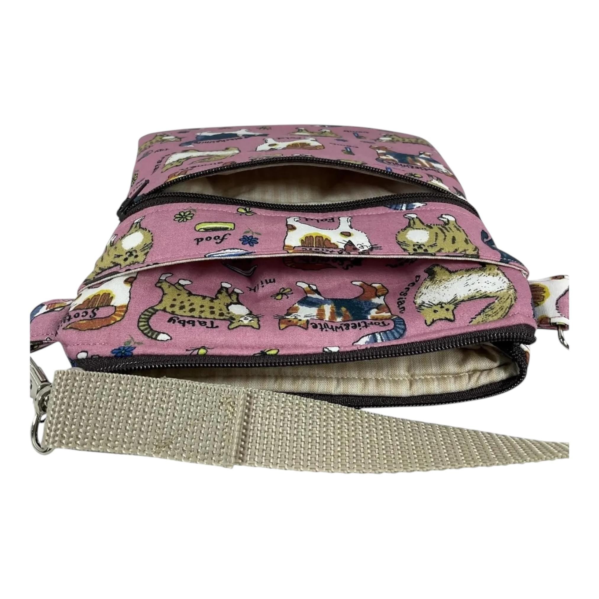 Cat Print Phone Shoulder Bag: Teen Crossbody Pouch, Festival Clubbing Bag