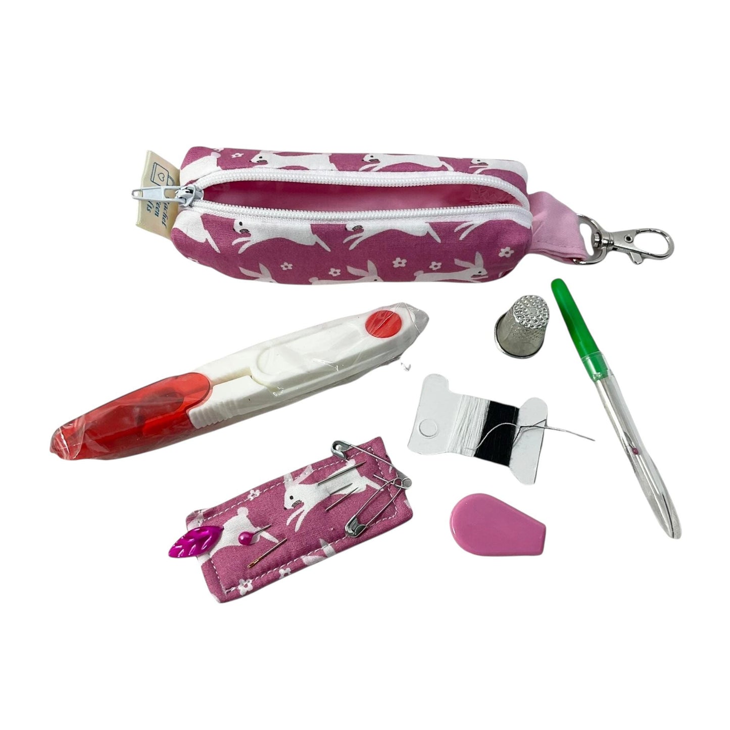 Mini sewing kit with lanyard clip