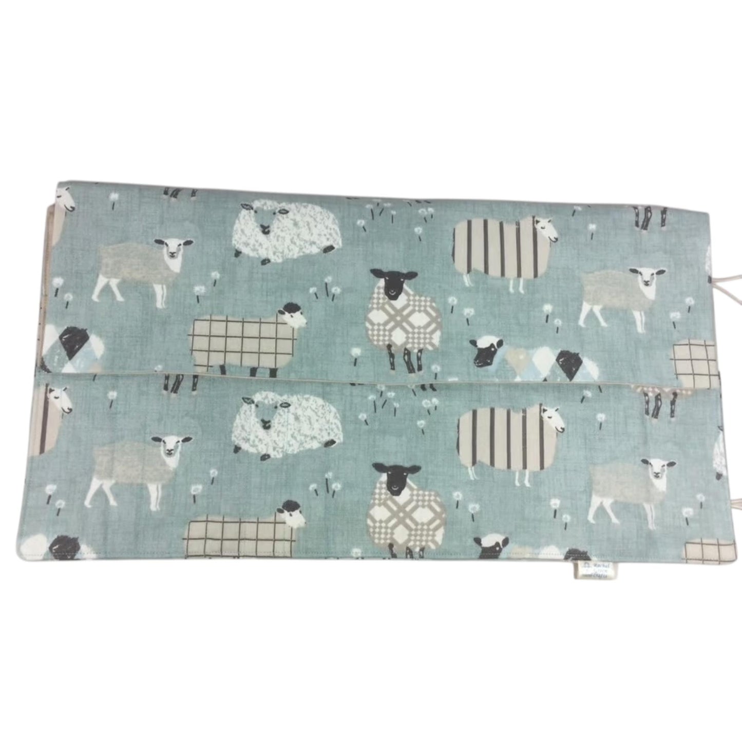 Double pointed knitting needle case with blue sheep