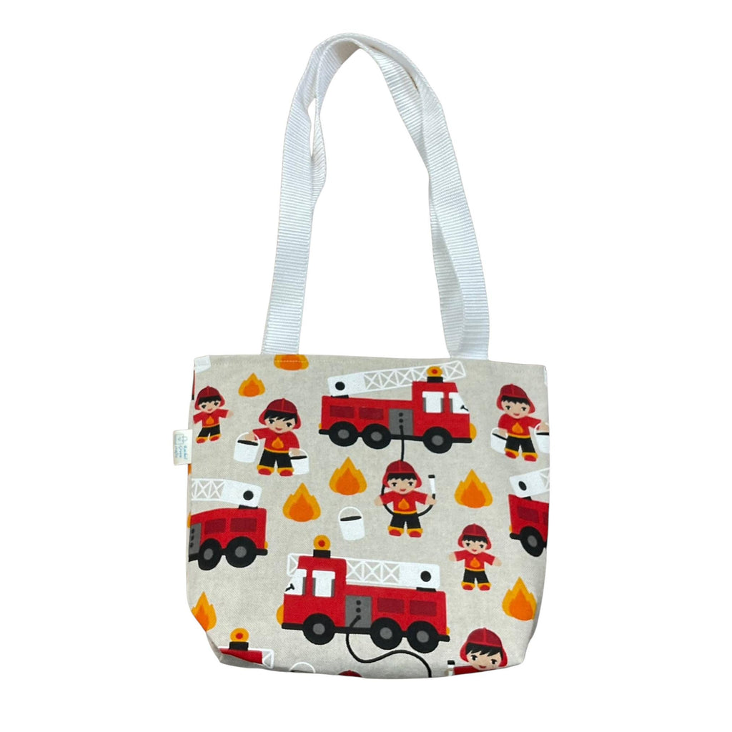Girls Ballerina Tote Bag: Princess, Fireman Cotton Shoulder Bag