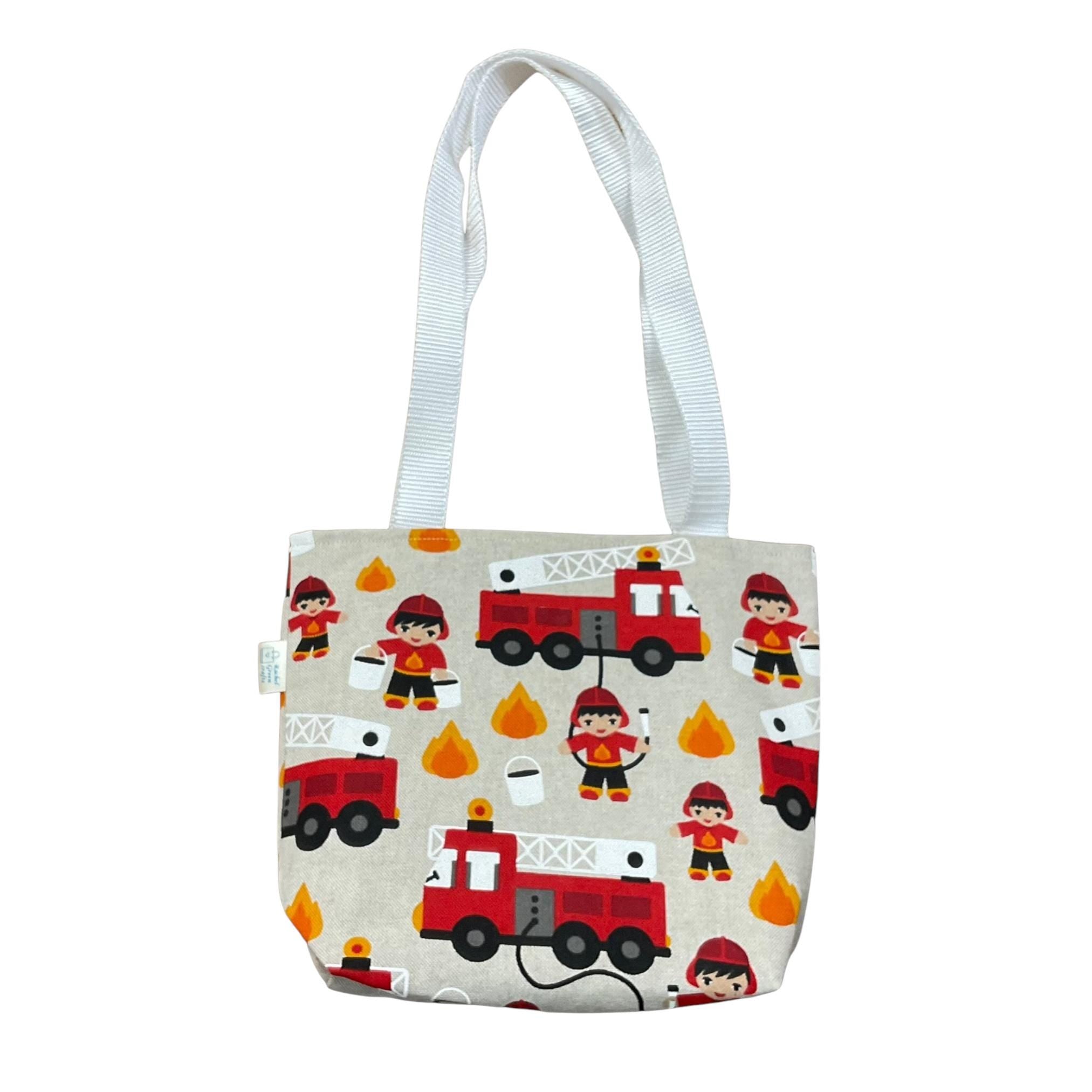 Girls Ballerina Tote Bag: Princess, Fireman Cotton Shoulder Bag