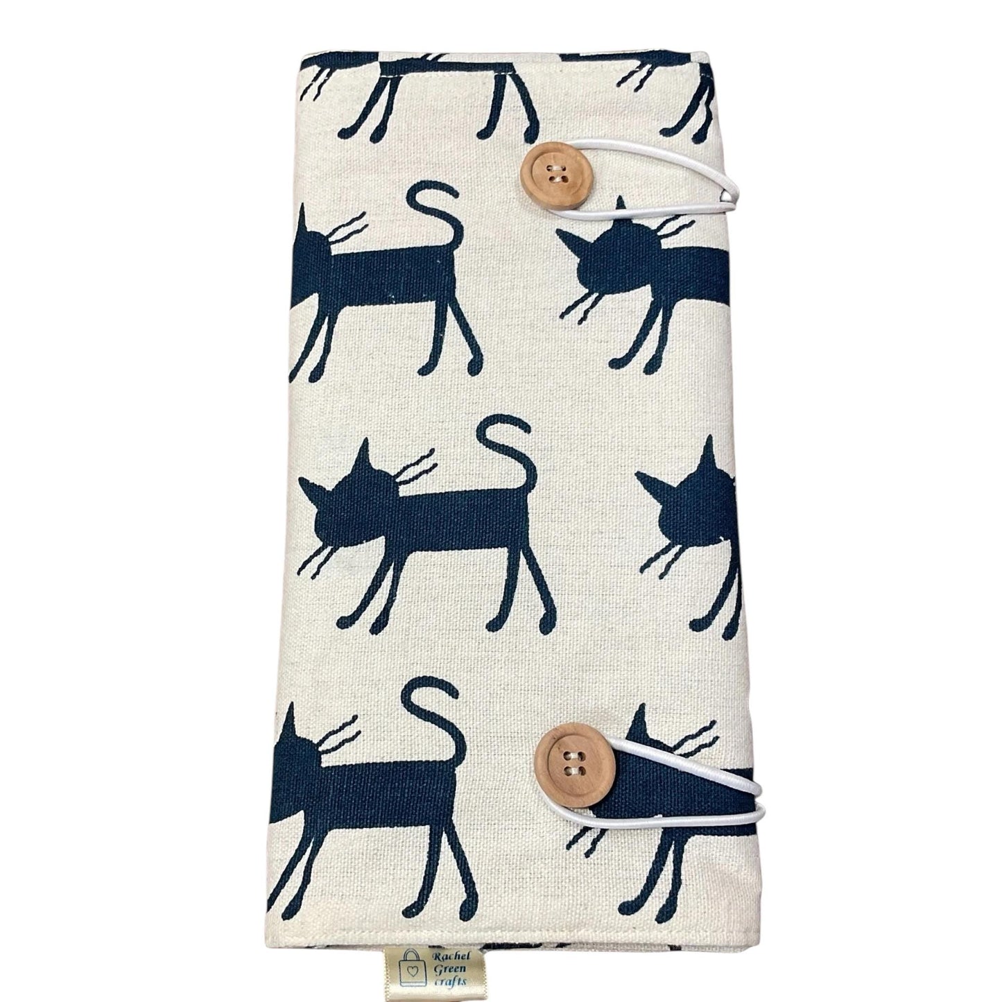 Double pointed knitting needle case with cats