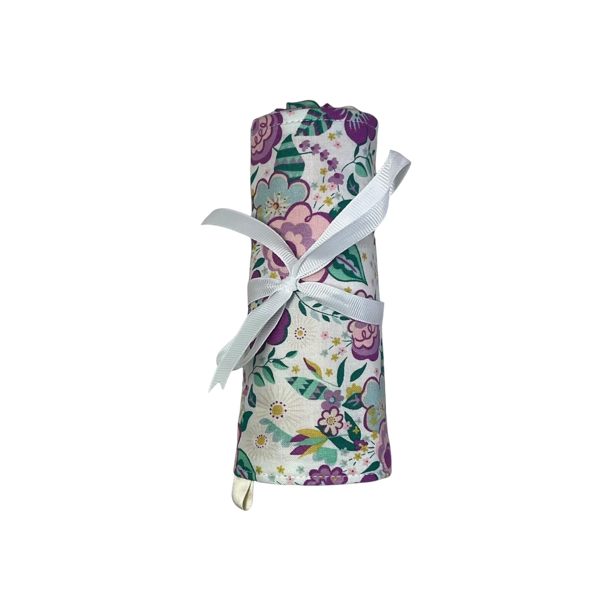 Crochet hook case in Liberty floral fabric, Ergonomic hook organiser, roll up case, knitters gift, ladies Crochet gift, crochet storage