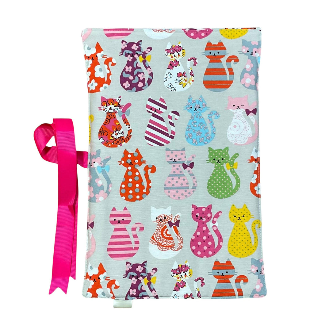 Cat Fabric Knitting Needle Set: Straight Needles Roll-Up Case