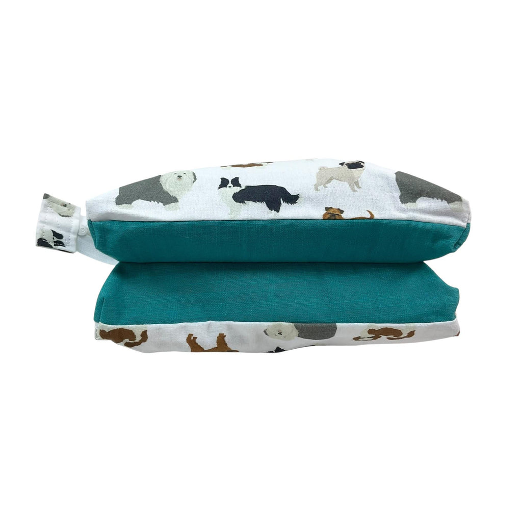 cosmetics bag with Dog, Bee, Hedgehog, Makeup Organizer Bag: 3-Section Zipper Pouch
