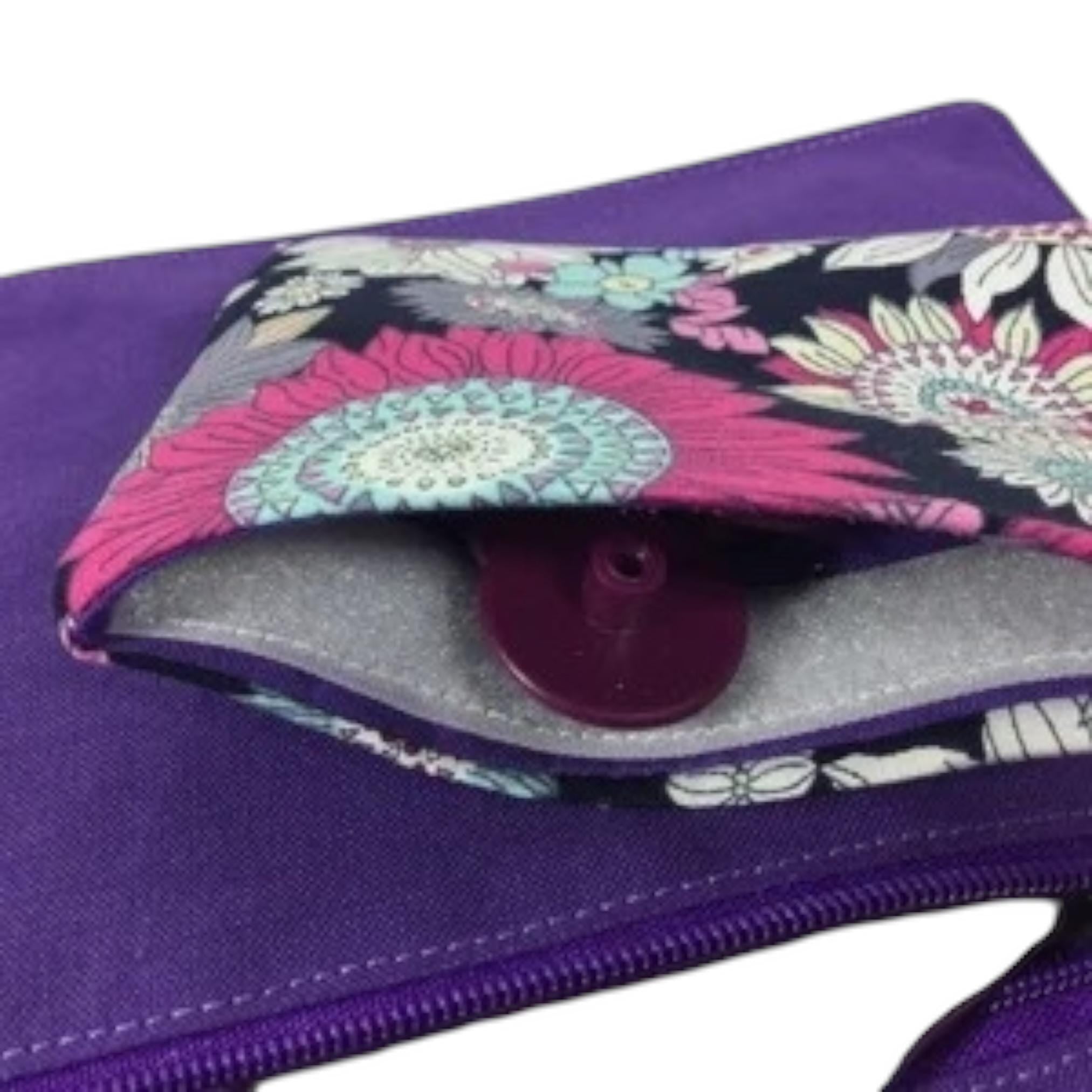 Floral Interchangeable needle case, interchangeable organiser, addi needle storage, chiagoo  folding pouch, knit pro, hiya hiya case,