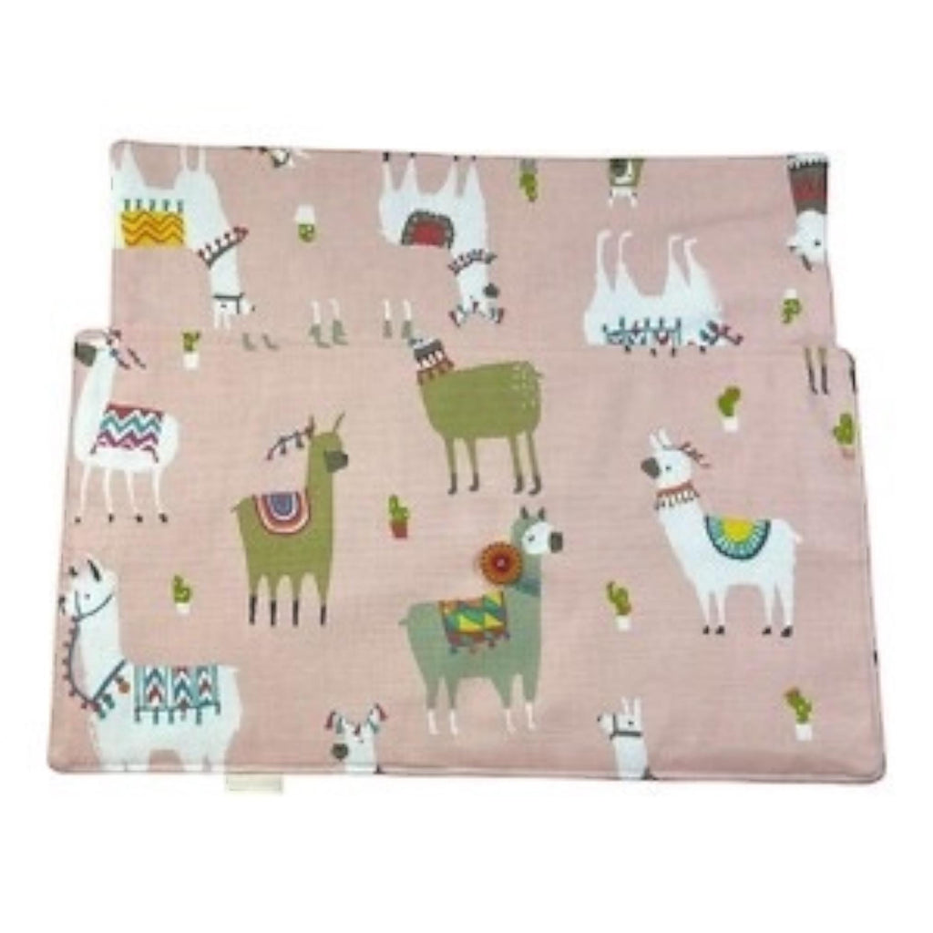 fixed Circular knitting needle case with llamas, sock needles roll, knitters gift
