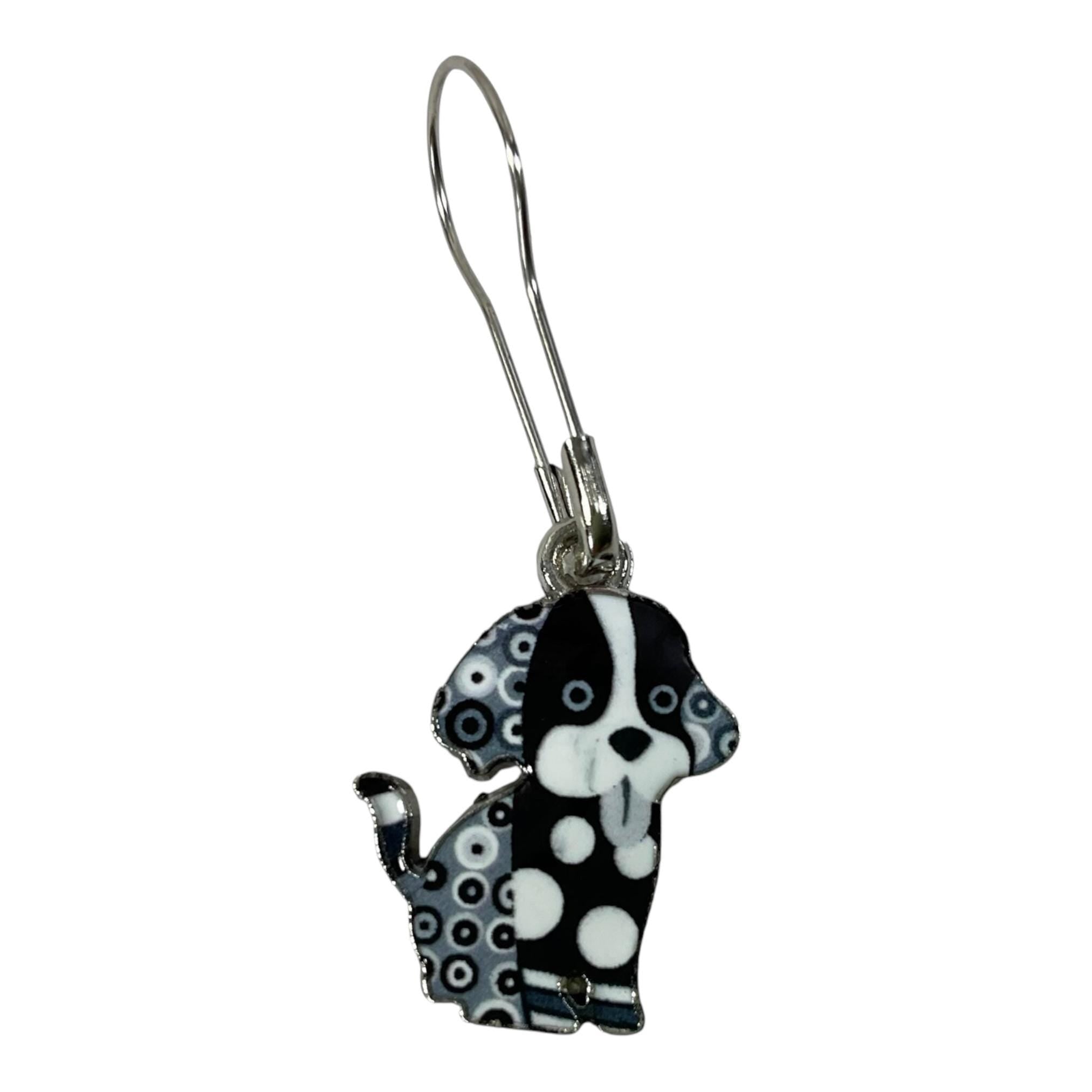 Dog Stitch markers for knitting and crochet, enamelled colourful progress charms, crochet lace markers, knitters gift , place keeper