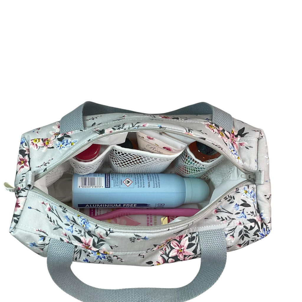 Liberty large toiletries bag with handles and zip pocket, floral Waterproof lined wash pouch, Cosmetics bag, ladies  gift, womens sponge bag