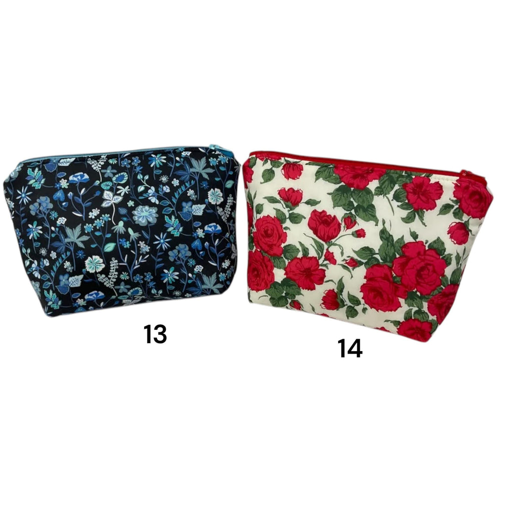 Liberty print cosmetics pouch,small floral washbag, waterproof zipped travel bag, Makeup storage, pretty ladies gift