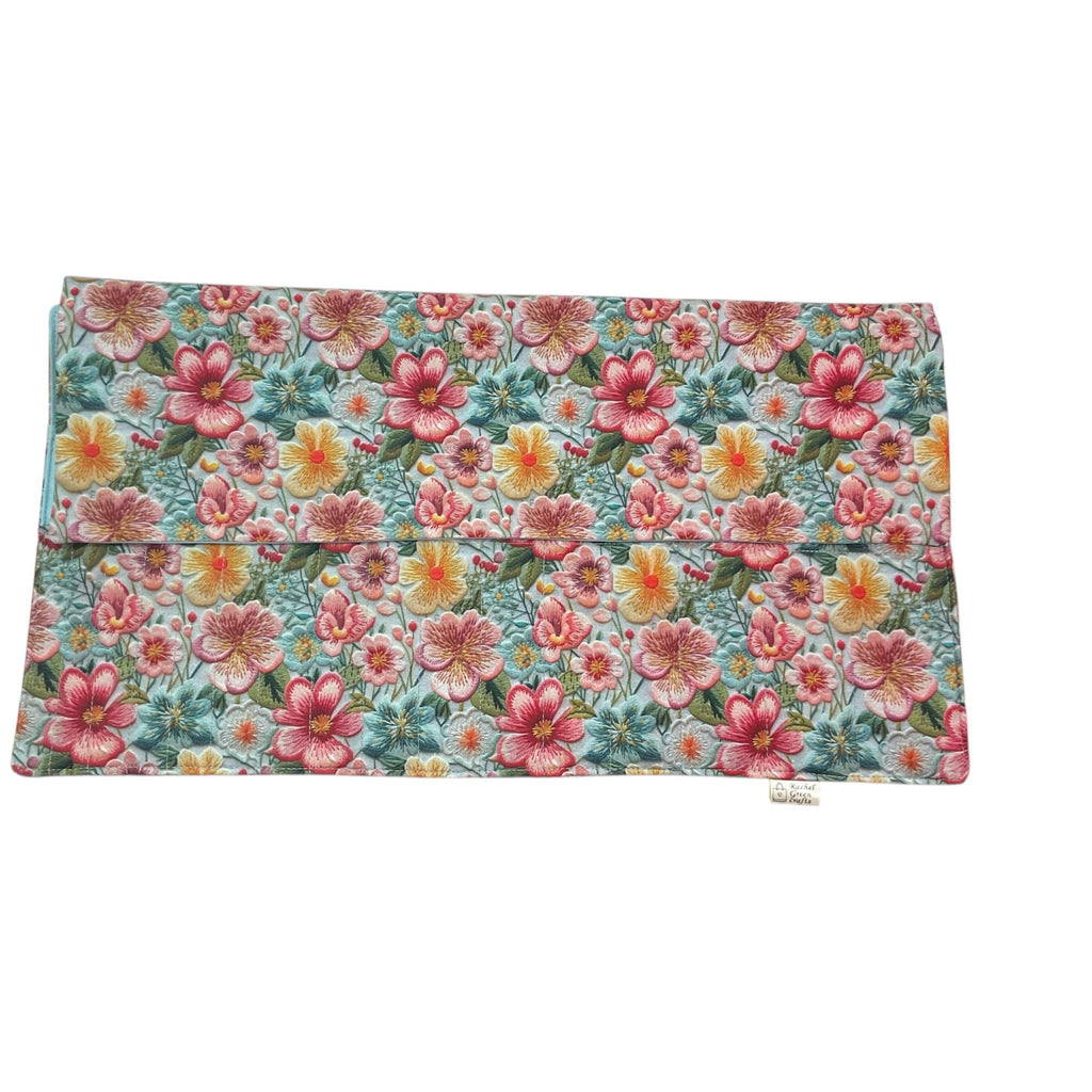Floral Double pointed case, DPN  knitting needle case, crochet hook case, knitting needle roll, needle organiser, sock needle case