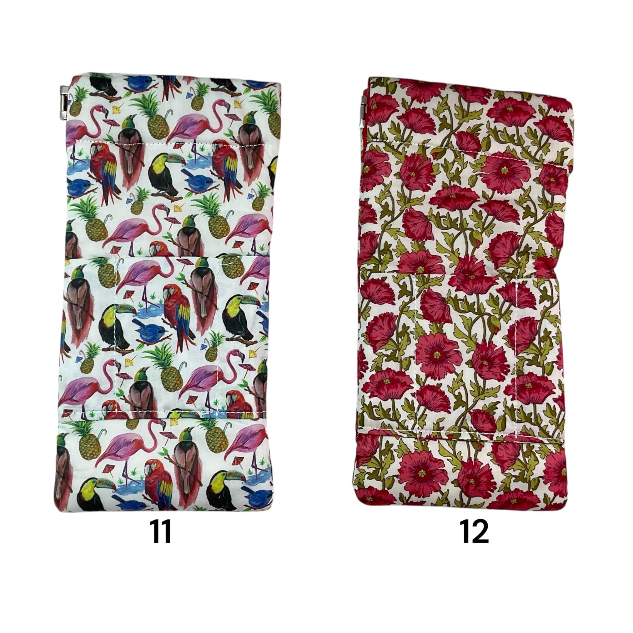 Glasses cases in Liberty floral fabric, snap shut spectacles pouch, sunglasses flex frame, ladies eyeglasses holder, women's gift,