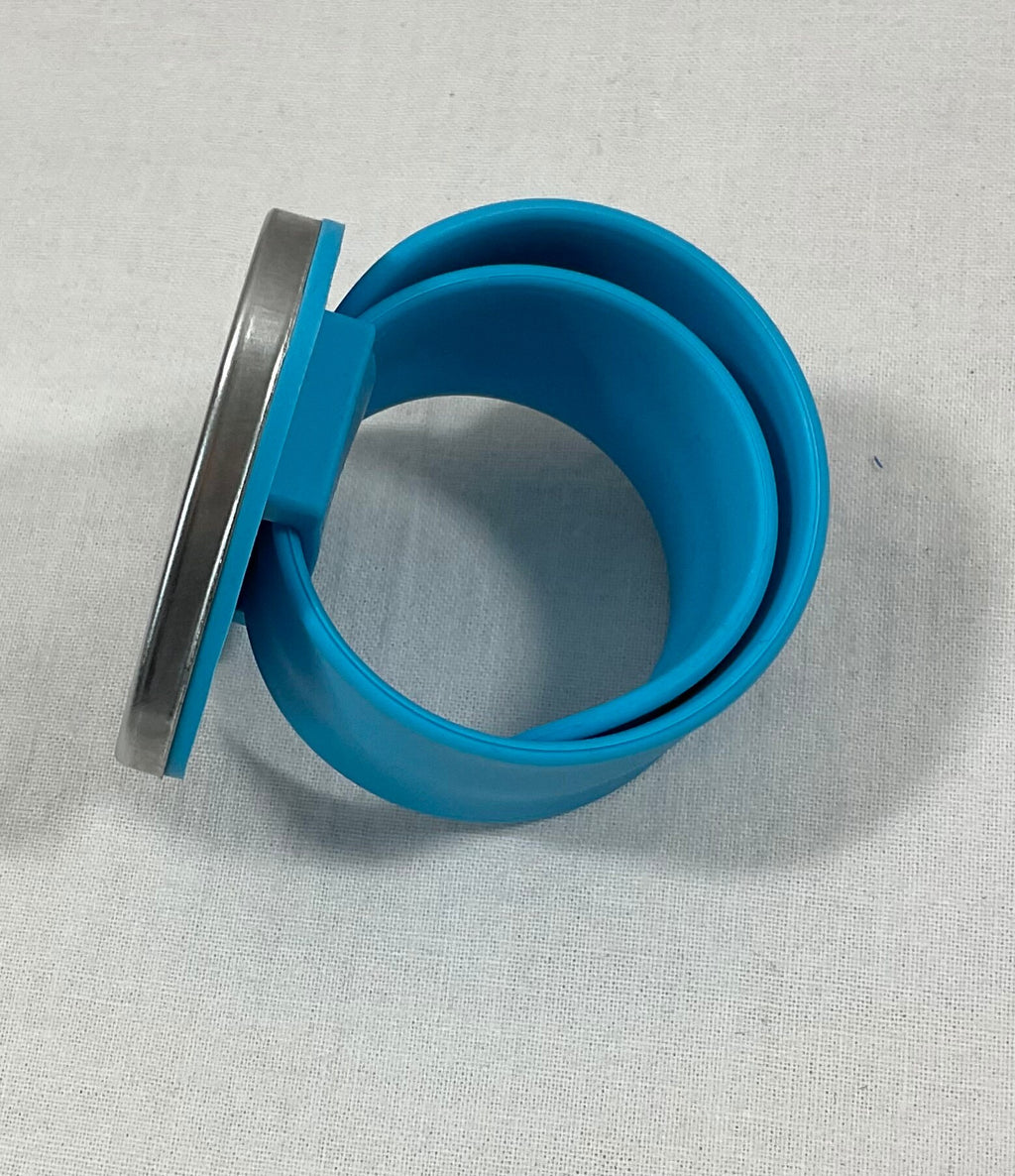 Magnetic wrist bracelet, slap band, knitters and sewers holder, sewing pin wrist, tool holder, hairdresser pin minder, Valentines gift